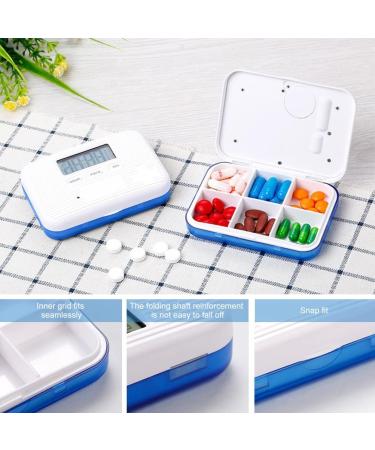 Electronic Pill Timer Dispenser with Alarm, LCD Display & 6 Compartments - Daily Digital Pill Organizer - Buy Online on GoSupps.com