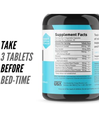 Crazy Muscle Bundle: Ultra Fast Recovery BCAA Pills & Testosterone Tablets - 120+90 Count for Optimal Performance - Buy Online on GoSupps.com