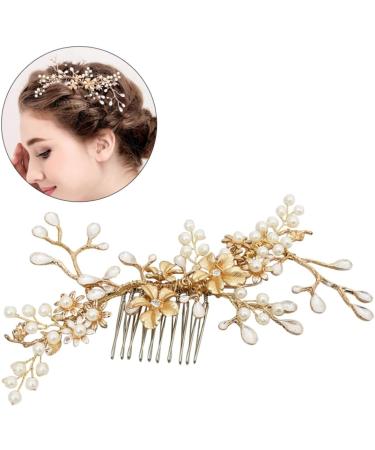 DOITOOL Flower Hairpin Comb Hair Clip Hair Pin Hair Barrettes Hairpin Comb Pearl Bride Hair Comb Flower Hair Clip Comb - Buy Online on GoSupps.com