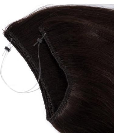 16" One Piece Hair Extension Human Hair No Clip in 100% Remy Invisible Secret Wire Hair Extensions Headband Real Hair Pieces for Women Straight (60g #2 Dark Brown) 16 Inch #2 Dark Brown - Buy Online on GoSupps.com