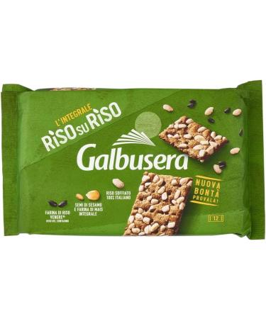 Galbusera RisosuRiso Croccantezza Integrale - Lot of 6 crumbly crackers with grains croustillants 100% Italian souffl rice - 380 g + Italian Gourmet Pulp 400 g - Buy Online on GoSupps.com