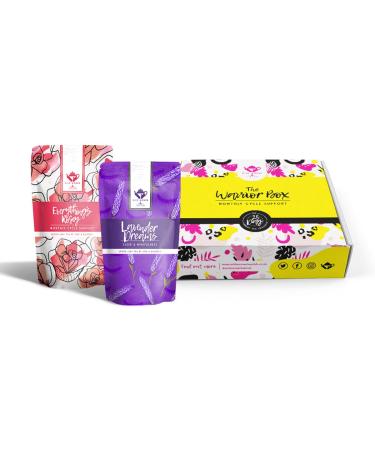Wild Women Tea Club - PERIOD Support Teas Box - The Warrior - Contains 2 x 80g Tea Blends 'Everythings Rosey' and 'Lavender Dreams' | Loose Leaf Herbal Tea Blend