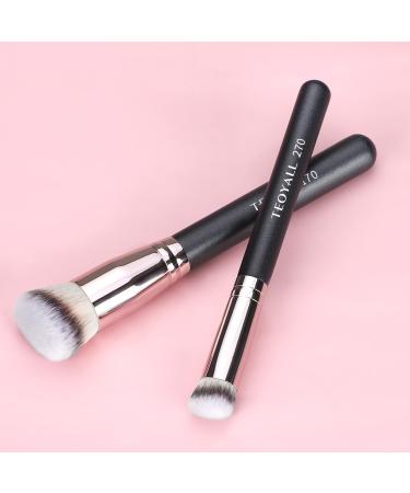 TEOYALL Kabuki Brush Set - Angled Foundation, Concealer, and Contour Brushes with Dense Synthetic Bristles - Buy Online on GoSupps.com