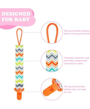 Aolso 5pcs Baby Pacifier Chain Dummy Clip Set for Boys - BPA-Free Teething Toy Holders with Plastic Clasp - Buy Online on GoSupps.com