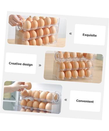 GRIRIW Fridge Egg Holder Egg Storage Box Mini Drawer Space Savers Organizers Plastic Household Egg Holder Egg Rack Dedicated - Buy Online on GoSupps.com
