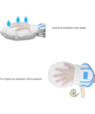 LIZEALUCKY Medical Hand Restraints Mitts for Dementia & Elderly - Breathable Mesh Thick Sponge Blue Safety Gloves - Buy Online on GoSupps.com