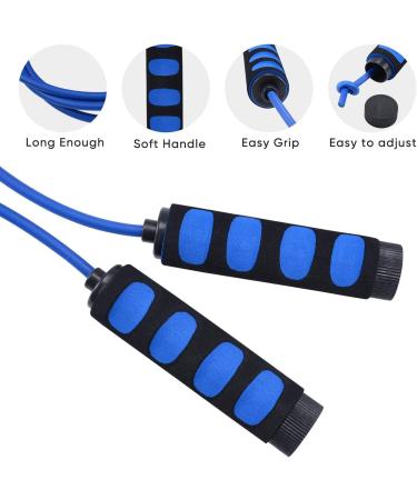 HITOP Adjustable Jump Rope for Kids & Adults - Blue | Sport Fitness Workout Toy for Christmas Stocking Stuffers - Buy Online on GoSupps.com