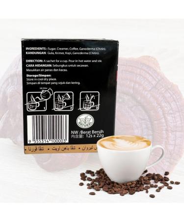 Bosland Ganoderma Mushroom Chitin (Chitosan) Instant Coffee - 12x 22g - Buy Online on GoSupps.com