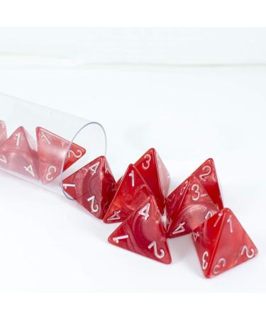 Paladin Roleplaying Red D4 Dice - 10D4 'Healing Potion' Set