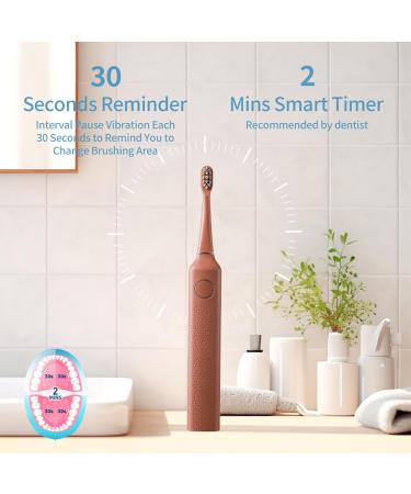 Rechargeable Sonic Electric Toothbrush for Adults - High Vibration Teeth & Gum Care 3 Modes Soft Dupont Brush Heads 2-Minute Timer - Shop Internationally - Buy Online on GoSupps.com