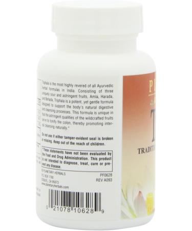 Planetary Ayurvedics Triphala 1000mg Tablets - GI Tract Support & Cleanse Supplement for Digestive Wellness - Detox & Balance with Herbal Ingredients - 60 Tablets - Buy Online on GoSupps.com