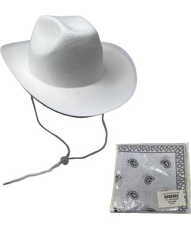 Cosmic Chameleon White Western Cowboy Hat with Bandana - Stylish and versatile accessory - Buy Online on GoSupps.com