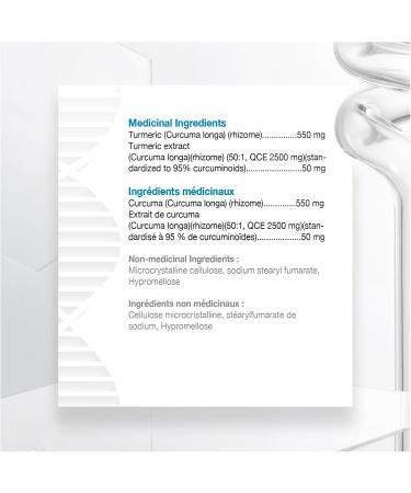BIOGENIQUE turmeric supplement 90 Natural Turmeric Curcumin 500 mg high-efficiency capsules - Healthy Joint & Inflammation Support -Pharmaceutical grade Vegan Made in Canada - Standardized 95% Curcuminoids - Buy Online on GoSupps.com