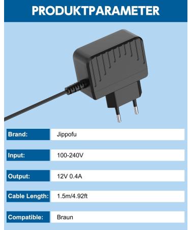 12V Charging Cable for Brown Razor Series 9 8 7 6 5 1 3040S 3020S 340S 790cc 7865cc & Silk Epil - International Shipping Available - Buy Online on GoSupps.com