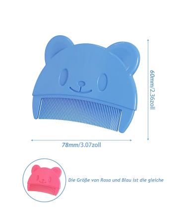 2 Pieces Milk Scab Comb & Baby Hairbrush Set | Soft Tooth Cartoon Bear Design for Gentle Baby Care - Buy Online on GoSupps.com