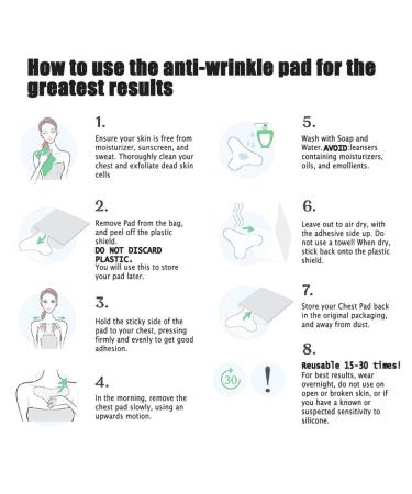 Forehead Wrinkle Patches Neck Wrinkle Patches - Wrinkle patches -Antiwrinkle Silicone Pad Pack of 6 - Reusable Grade Decollette Patch Treatment Anti-Ageing Pad - Buy Online on GoSupps.com