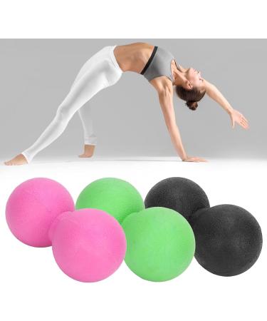 Verdant Touch TPR Massage Ball Set Yoga & Fitness Muscle Relaxation Tool in Black Rose & Green - Buy Online on GoSupps.com