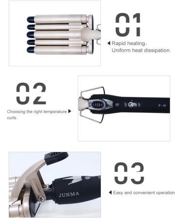 Lockenstab 5 Barrels Waves Curler - 25mm Tourmaline Ceramic Hair Styler with Digital Temp Display for Long/Short Hair - Buy Online on GoSupps.com