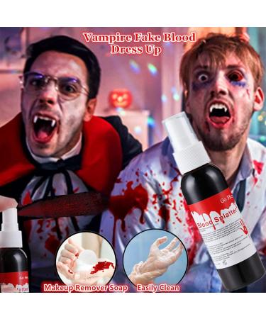Halloween Fake Blood Makeup Spray 2.1oz - Realistic Blood for Zombie Vampire Clown Costume Makeup - 1PC - Buy Online on GoSupps.com
