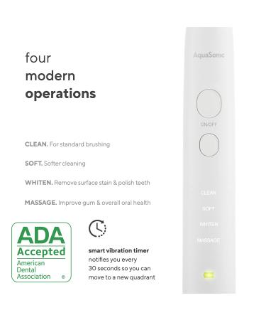 AquaSonic Vibe Ultra Whitening Toothbrush | 8 Brush Heads, Travel Case, Sonic Motor, Wireless Charging - Buy Online on GoSupps.com