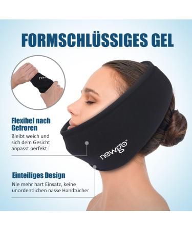 Newgo Facial Packing for TMJ & Wisdom Teeth | Cold Therapy Gel Compress for Pain Relief - Ideal for Oral & Facial Surgery Dental Implants - Black - Buy Online on GoSupps.com