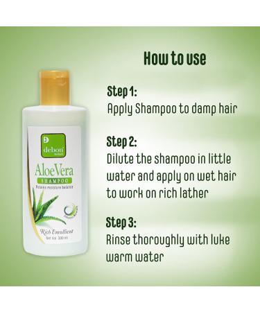 Debon Aloe Vera Shampoo 300ML - Nourishing Hair Care for All Hair Types | International Shipping Available - Buy Online on GoSupps.com