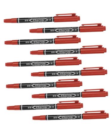 Hemoton 10pcs Eyebrow Marker Pen Eyebrow Pen Pen Eyebrow Tattoos Pen Oil Pen Lips 13.9x1.8cm Red