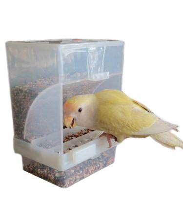 Hypeety Automatic Bird Feeder No Mess Pet Feeder Seed Food Container Perch Cage Accessories for Budgerigar Canary Cockatiel Finch Parakeet - Buy Online on GoSupps.com