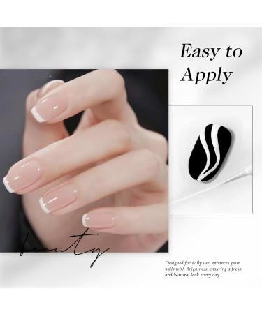 French Tip Nail Polish Set - 4 pcs Gel Art Polish Kit | Classic White Gold Silver Black | Soak Off LED/UV Curing for Manicure Salon - Buy Online on GoSupps.com