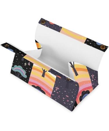 Tissue Box Cover Tissue Box Holder Simple Rainbow Print Tissue Holder Travel Tissue Packs Facial Paper Holder Decorative Holder - Buy Online on GoSupps.com