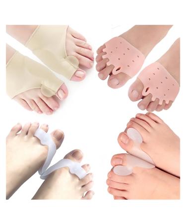 7-9PCs Bunion Corrector Protector Sleeves Kit Hallux Valgus toe separator Spacer pain relief foot care orthuses Pedicure Tools (Color: 8Pcs D)