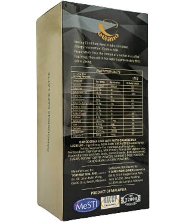Mix-Set of 2 Boxes eGano Premium Quality Ganoderma Coffee - 1 Box Ganoderma Black Coffee Cafe Noir And 1 Box Ganoderrma Cafe Latte - Instant Coffee with Ganoderma Lucidum Extract - Buy Online on GoSupps.com