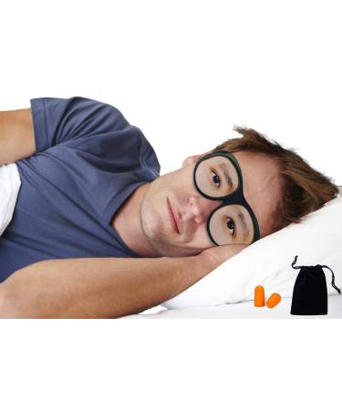 Eye Mask with Eyes Open by Okami - Funny Eye Mask Blackout Sleep Mask with Free Travel Pouch (Men's Eyes)