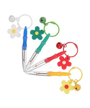 SHINEOFI 4pcs Seam Ripper Key Rings Keychain Key Fob Sewing Thread Sewing Remover Clothing Needle Puller