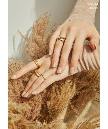 ohora Semi Cured Gel Nail Strips (N Nudist) - Salon-Quality, Long Lasting, Easy to Apply & Remove - Beige - Buy Online on GoSupps.com