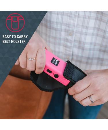 SABRE Pepper Spray And 2-in-1 Stun Gun and Flashlight, 25 Bursts of Max Police Strength OC Spray, Intuitive Finger Grip, Painful 1.160 C Charge, 120 Lumens, Rechargeable, Safety Switch, Holster Pink - Buy Online on GoSupps.com