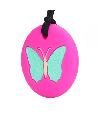 Chewable Necklace 2 Pack | Sensory Wearable Chew Necklace | Safe Silicone for Kids | Healthy Growth - Rose Red - Buy Online on GoSupps.com