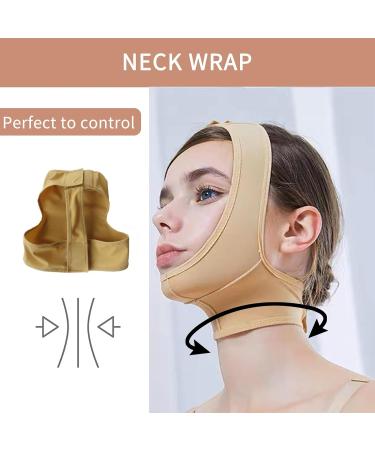 Chin Lipo Compression Garment - Post Surgery Neck & Chin Wrap for Skin Tightening and Sagging Prevention - Men & Women - Buy Online on GoSupps.com