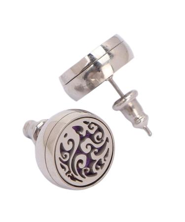 Essential Oil Diffuser Stud Earrings Essential Oil Mini Aromatherapy Stud Earrings for Women Aromatherapy Jewelry Unique Gifts (EH290-5)