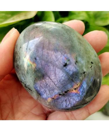 Healing Aura Crystal - Natural Blue Genuine Labrador Moonstone (90-95g) | Authentic Crystals for Wellness & Spirituality - Buy Online on GoSupps.com