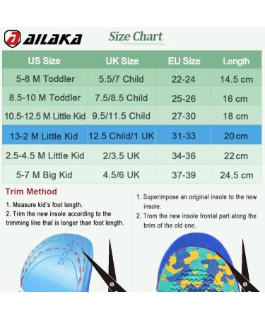 Kids Orthotic Arch Support Insoles for Flat Feet & Heel Pain - Blue (UK 12.5-1 / EU 31-33) - Buy Online on GoSupps.com