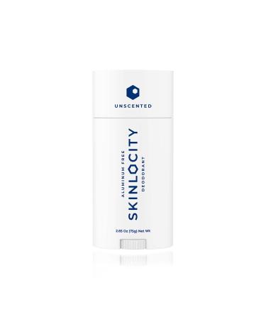 Skinlocity Natural Unscented Deodorant for Men and Women Aluminum Free High Performing
