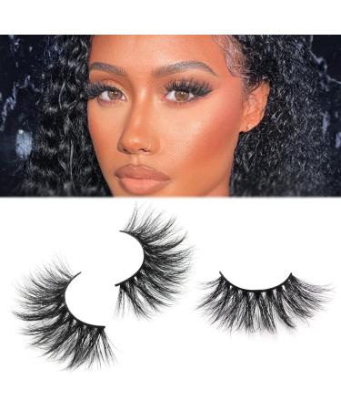 5 Pairs 25mm 3D Long Mink Lashes Pack Fluffy Mink Eyelashes Criss-cross Dramatic Thick Lashes (IM152)