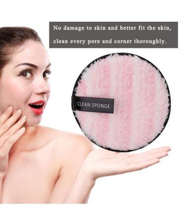 Washable Cotton Makeup Remover Pads - Reusable Cleaning Puffs for Beauty Salons & Home Use (Pink) - Buy Online on GoSupps.com