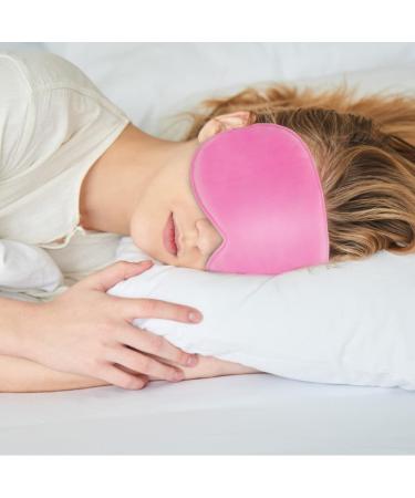 100% Blackout Sleep Mask for Men and Women - Pink | Adjustable Strap, Breathable & Soft Blindfold for Sleeping, Yoga, and Traveling - Buy Online on GoSupps.com
