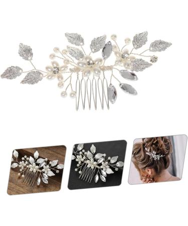 Ipetboom Bridal Hair Accessories Wedding Hair Accessories Crystal Wedding Hair Accessory Bride Headpieces for Wedding Rhinestone Barrettes Pearl Zinc Alloy Bridesmaid Hair Comb - Buy Online on GoSupps.com