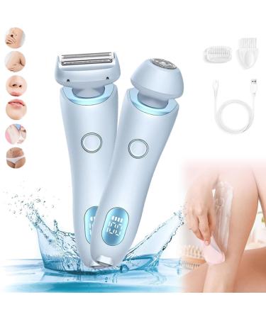 Modira Shaver Modira Mermaid Shaver SilkGlide Pro - 2024 Best Silk Glide Razor Gleam Pro 3.0 Shaver for Women Livora Electric Razor 2 in 1 Electric Shaver Razors for Women (Blue)