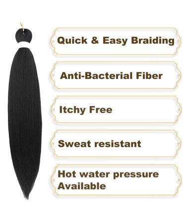 Buy Antiensed Braiding Hair - Easy Braid Itch-Free Synthetic Fiber Yaki Texture Hair Extensions (6 Packs 50cm 1B#) for International Shipping - Buy Online on GoSupps.com