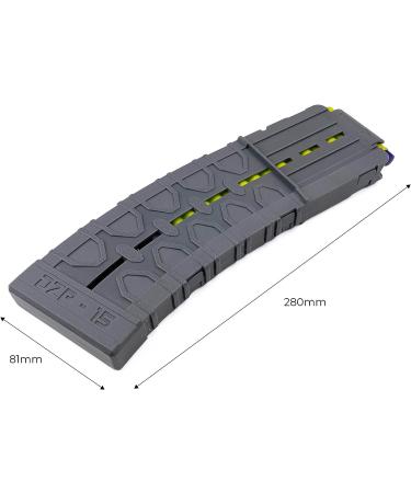 Dart Zone Pro-Series 15-Round Standard-Length Dart Magazine 3-Pack - Gray - Buy Online on GoSupps.com