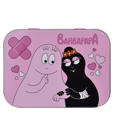 Barbapapa children's plaster licensed product - 5 pieces - metal box - 24 plaster - beautiful design pavement storage box for children - Suitable for backpack - Handbag Barbapapa 5 pieces